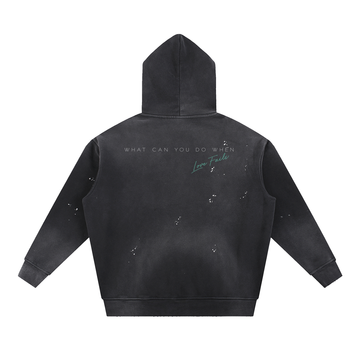Rochone Love Fails Distressed Hoodie
