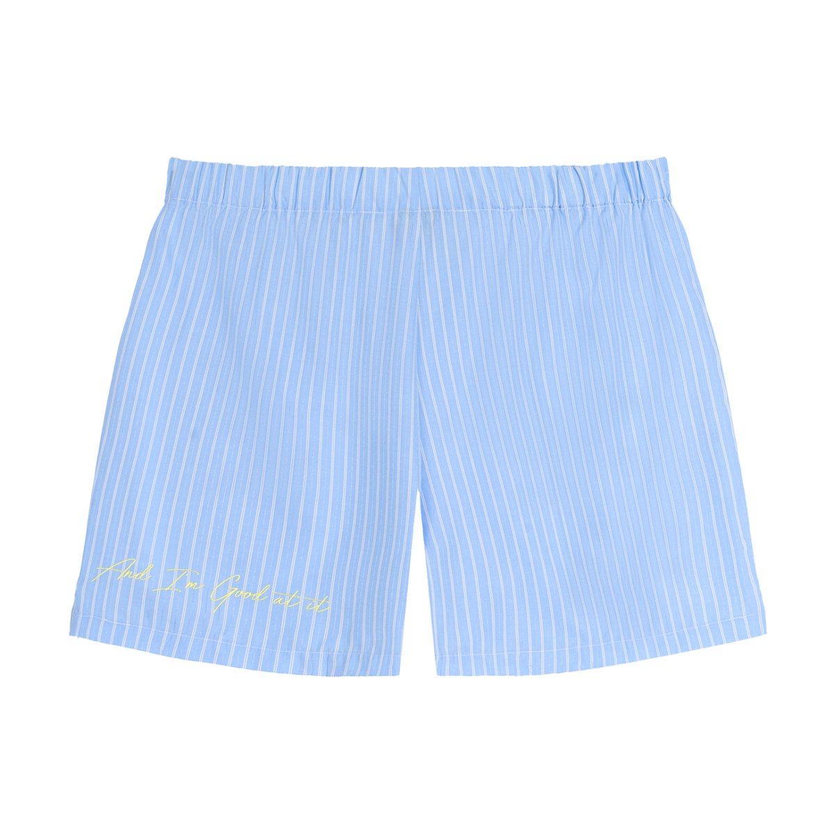I Love Sex Striped Shorts