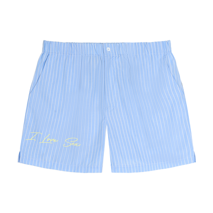 I Love Sex Striped Shorts