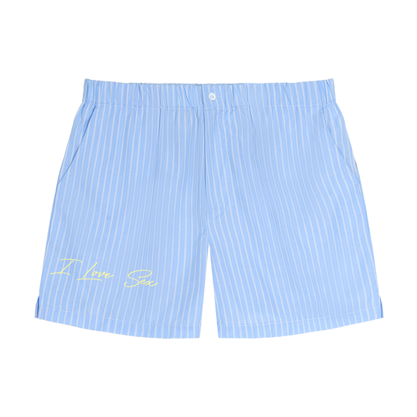I Love Sex Striped Shorts