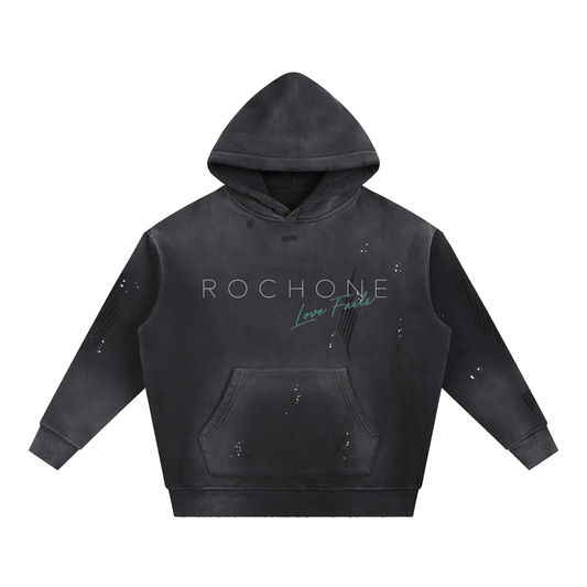 Rochone Love Fails Distressed Hoodie