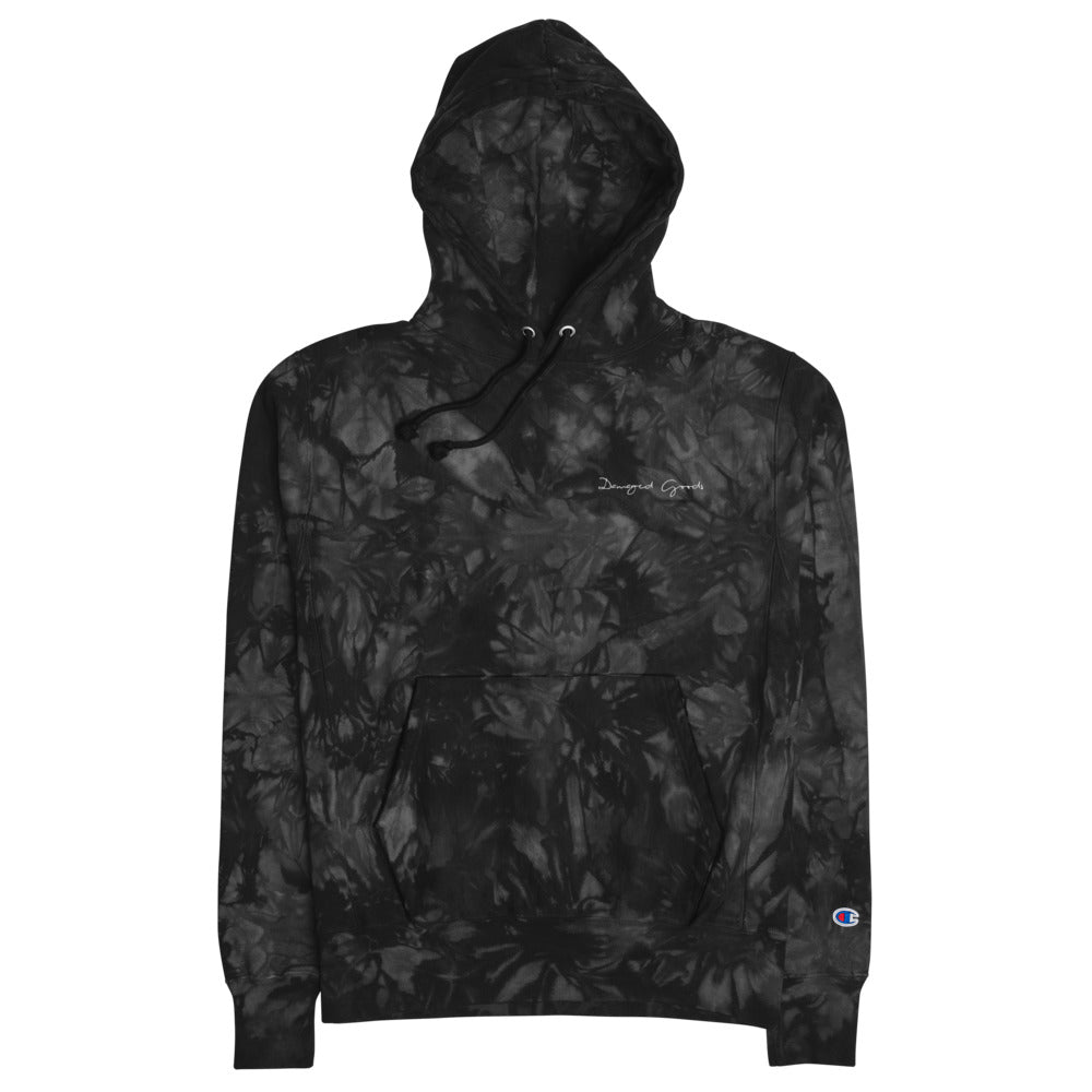 Damaged Goods Unisex Champion tie-dye hoodie