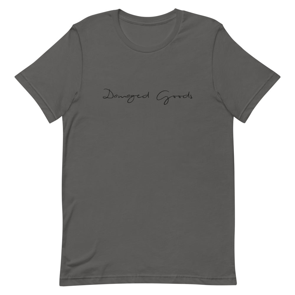 Damaged Goods Black Logo T-Shirt for Adults